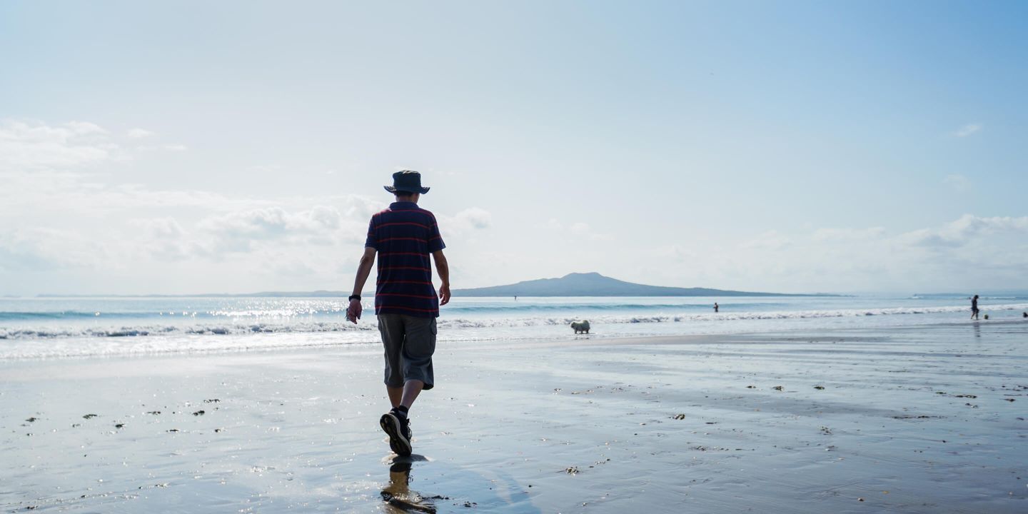 Man on beach