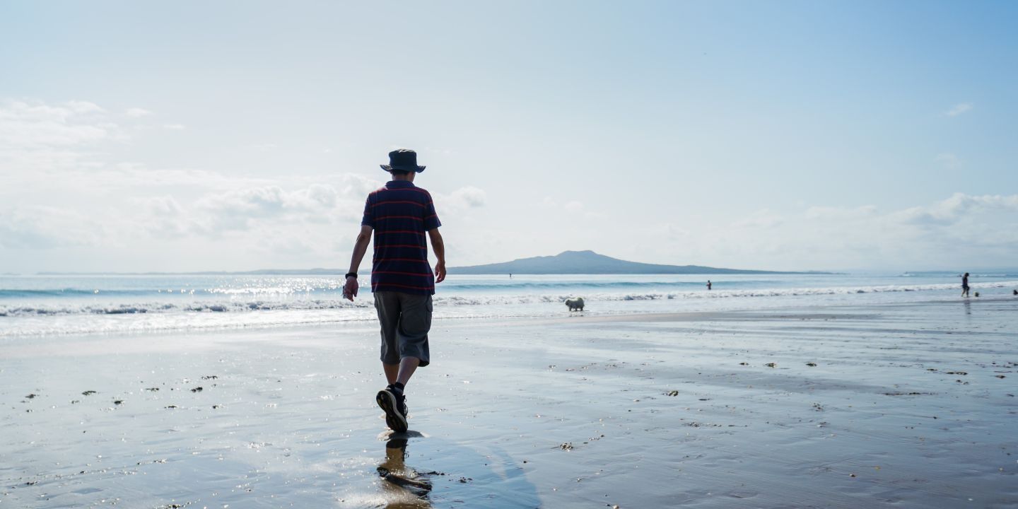 Man on beach